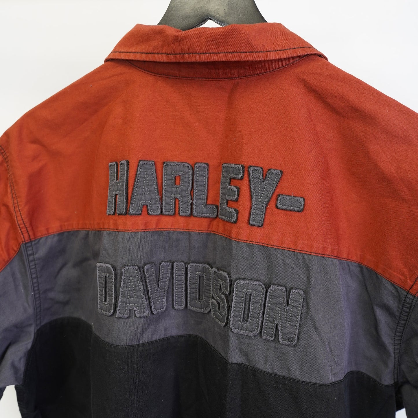 (XL) Harley Davidson Copperblock Embroidered Button Up Shirt Mens XL Biker Motorcycle