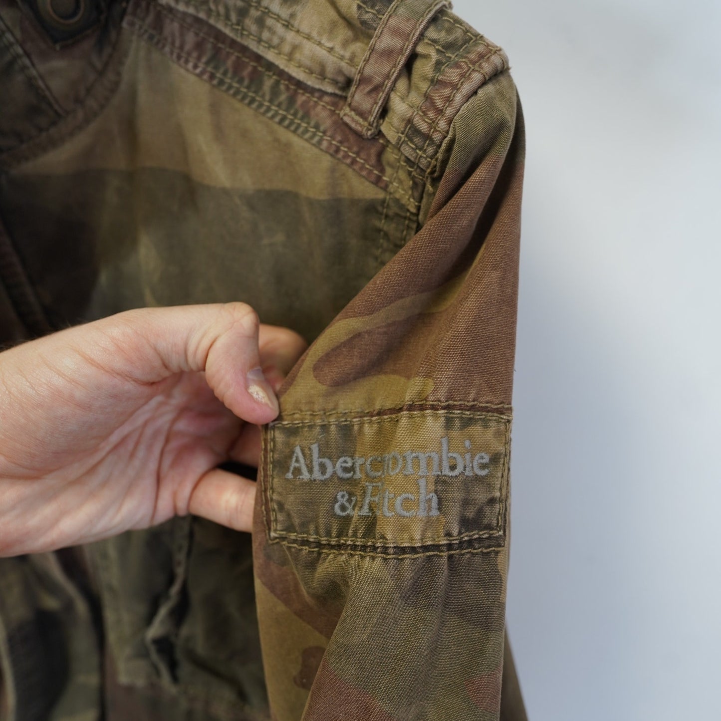 (XL) Vintage Abercrombie & Fitch Redfield Camo Military Jacket Men's XL Utility