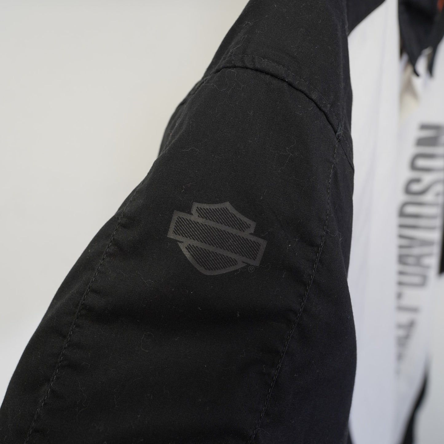 (3XL) Harley-Davidson Performance Mesh Biker Button-Up Men's 3XL Motorcycle White