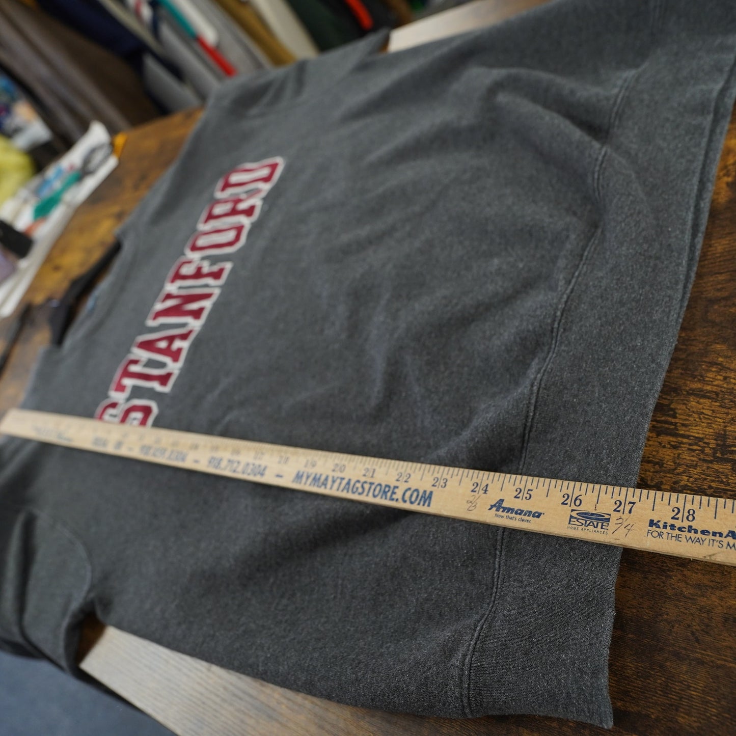 (XL) Vintage Champion Stanford Cardinal Embroidered Crewneck Sweatshirt Men's XL Gray