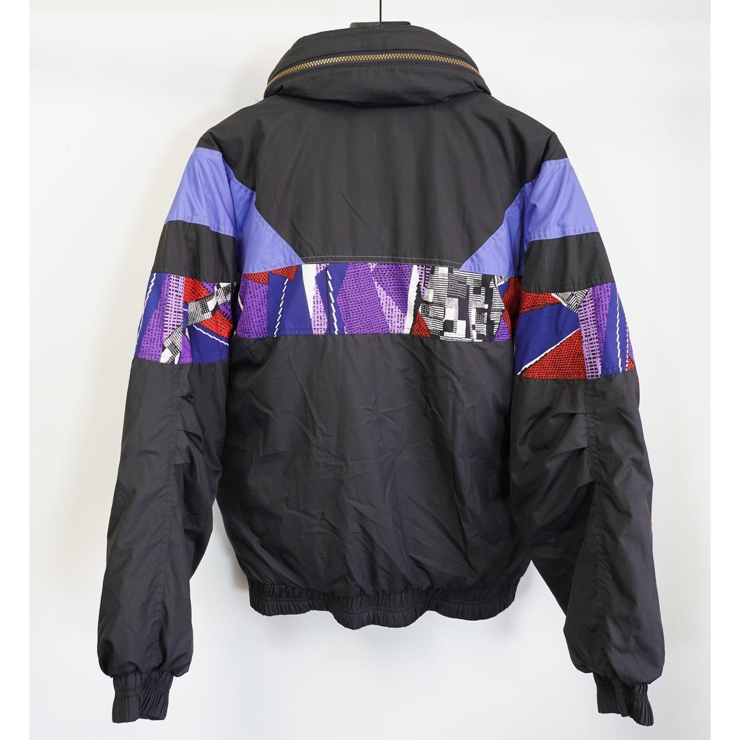 (M) Vintage Sergio Tacchini 90s Mens M Italy Crazy Print White Label Ski Jacket AOP