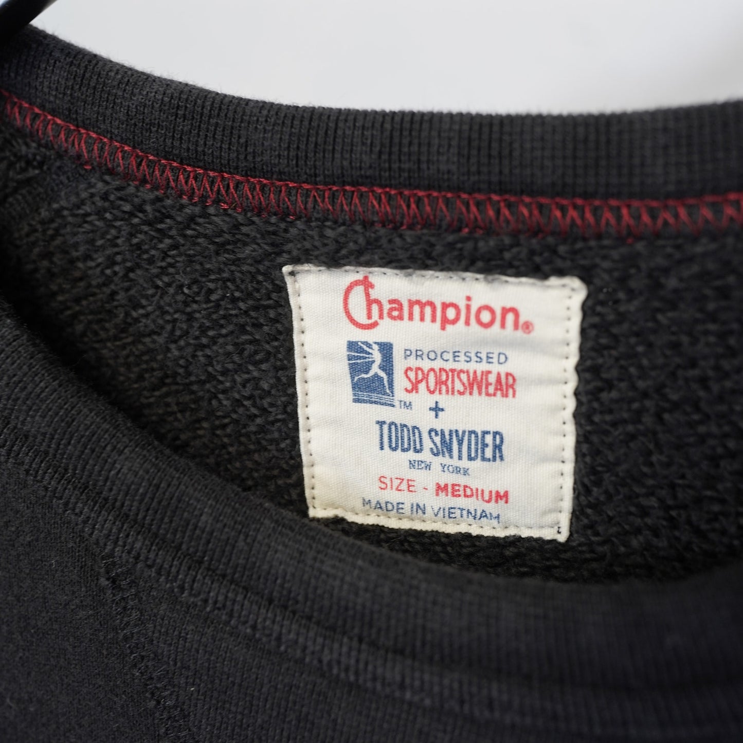 (M) Todd Snyder x Champion Crewneck Sweatshirt Men's Medium Black Pocket