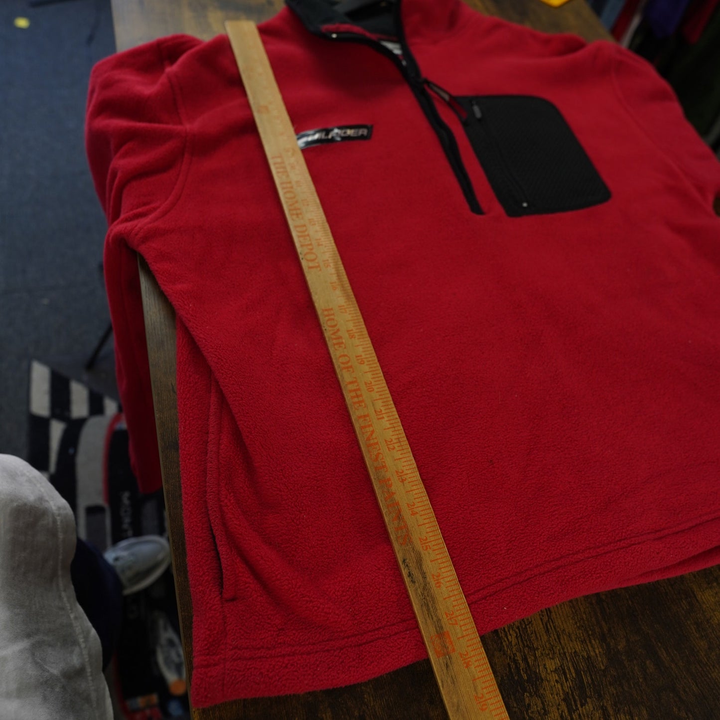 (L) Vintage Tommy Hilfiger Athletics 1/4 Zip Fleece Pullover Men's L Red Jacket