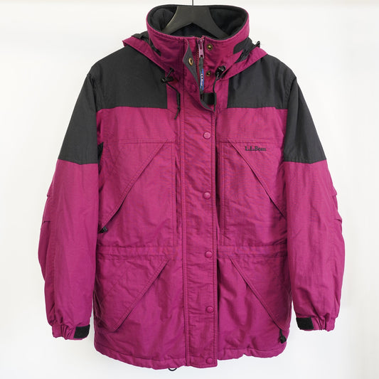(Women's M) Vintage LL Bean Puffer Ski Jacket Women's M Purple Pink Parka Gorpcore Hiking
