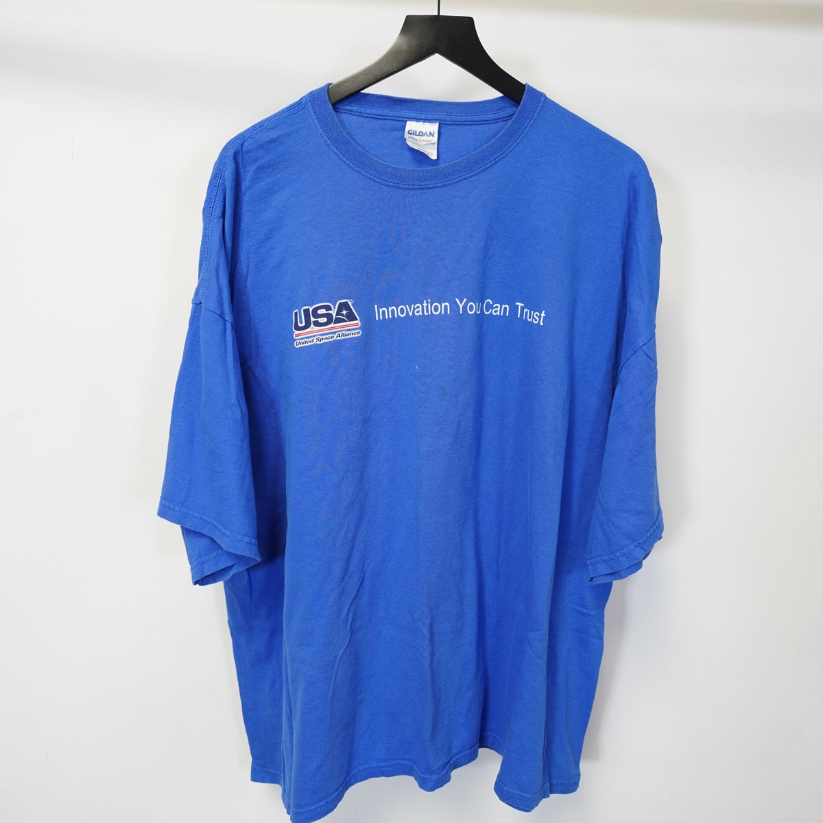 (3XL) United Space Alliance Nasa Space Shuttle T-Shirt Men's 3XL Blue Retro Aviation