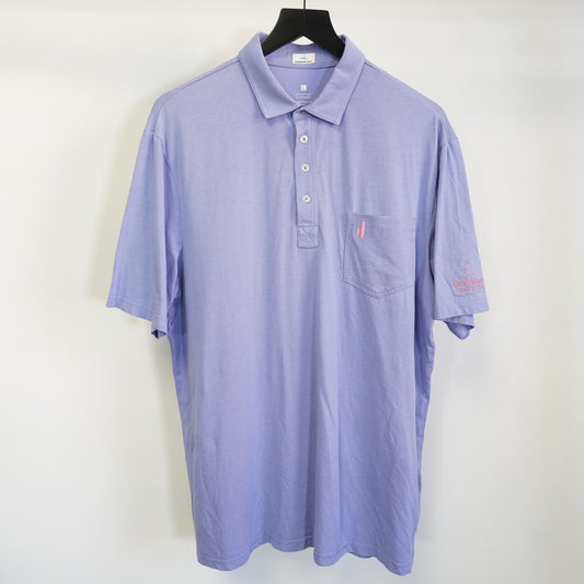 (L) Johnnie-O Hangin' Out Men's Size L Large Golf Club Polo Shirt Lavender Pink