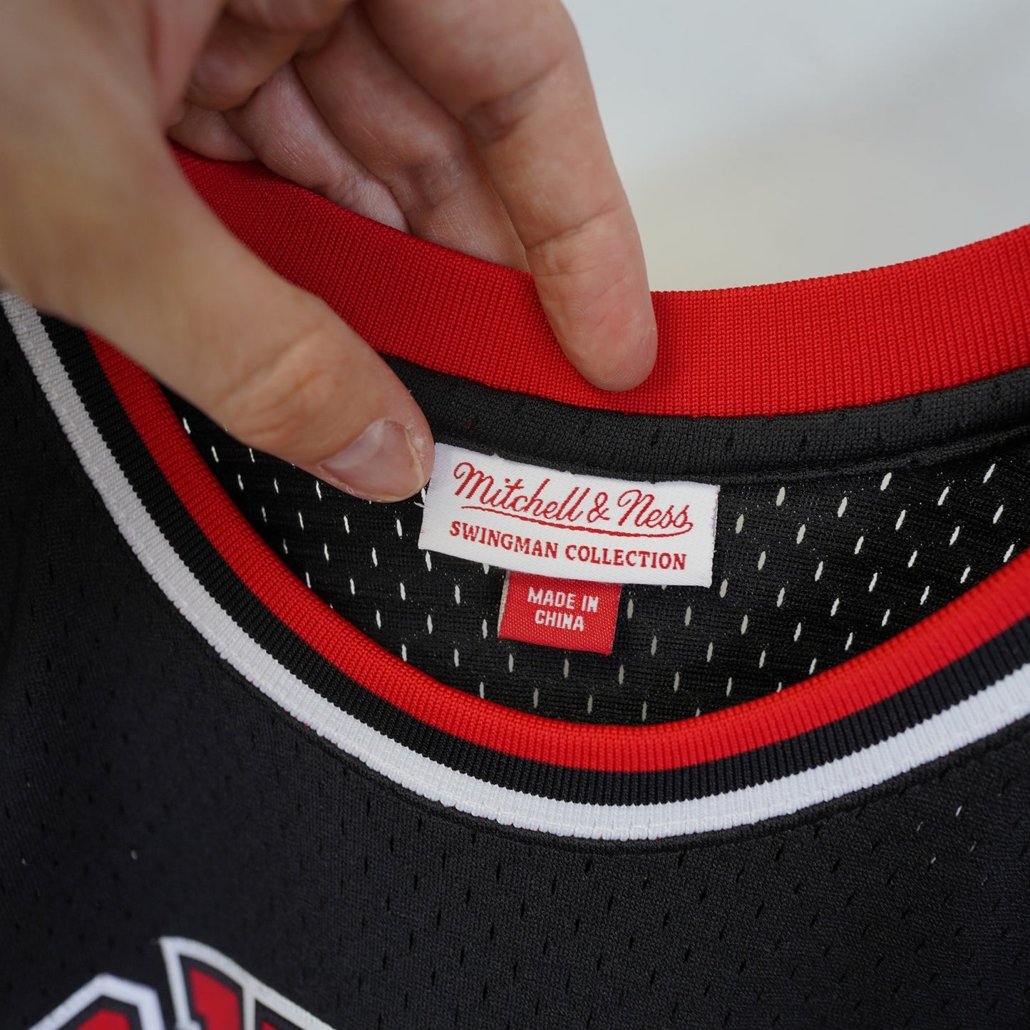 (L) Scottie Pippen Mitchell & Ness Embroidered Bulls Basketball Jersey Mens L Black