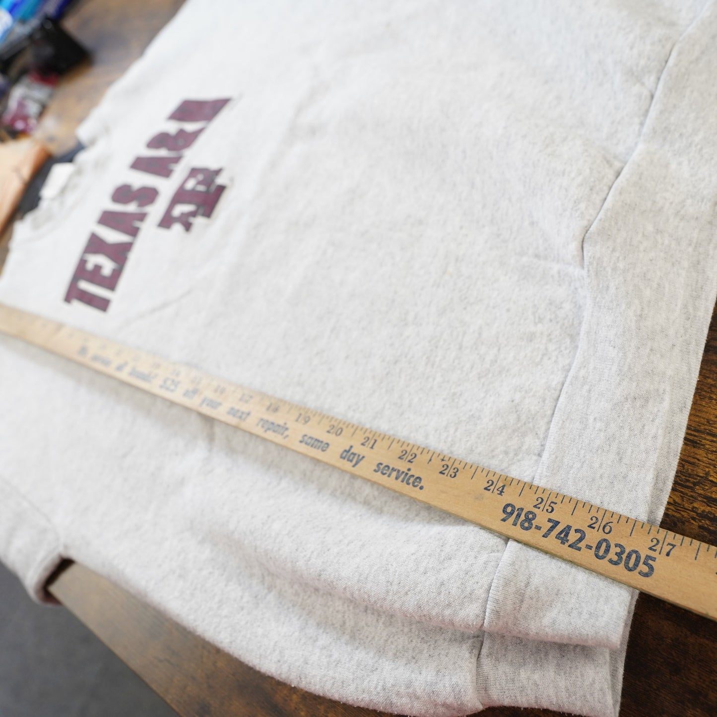 (XL) Vintage Texas A&M Aggies Sweatshirt Men's XL Heather Gray Tultex 90s ATM Retro