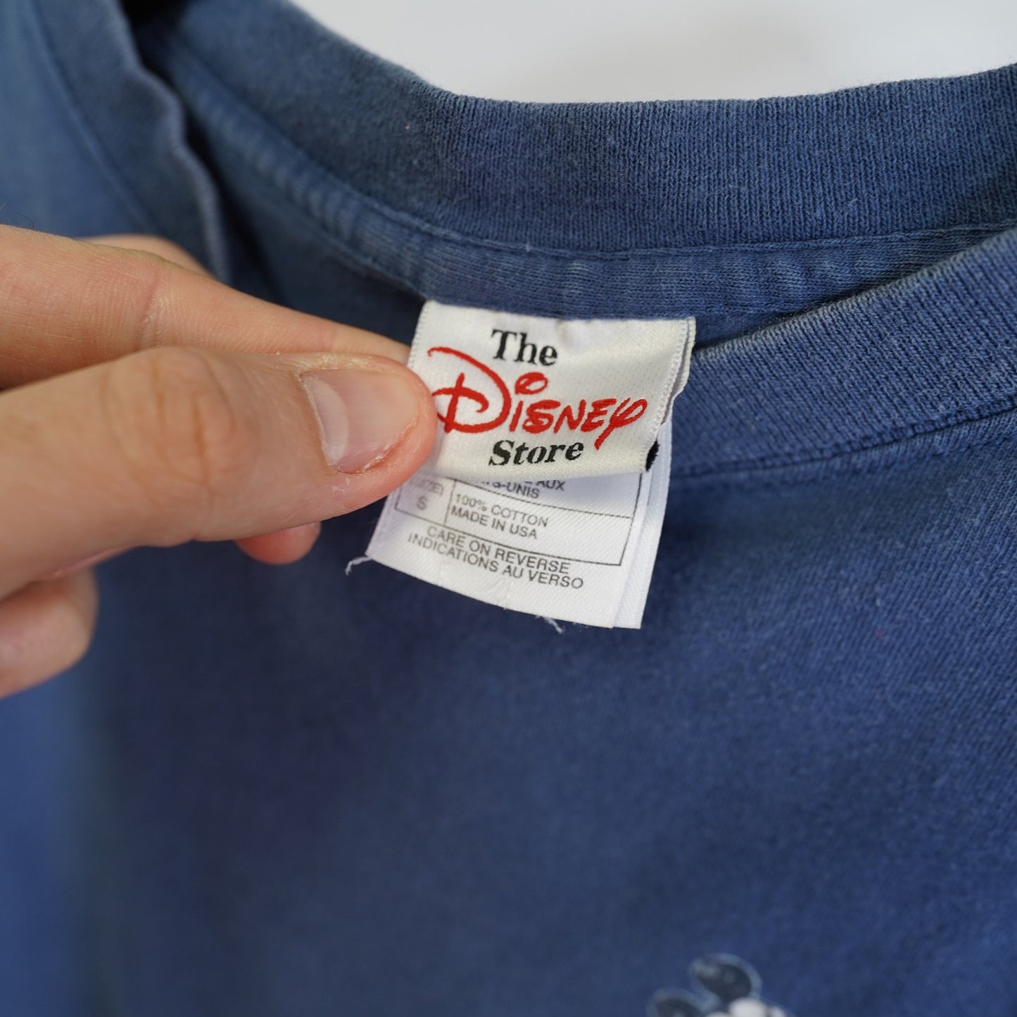 (S) Vintage Mickey Mouse Disney Store T-Shirt Men's S Blue Disneyland