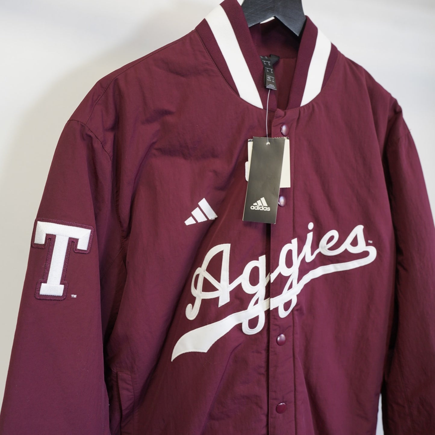 (XL) Adidas Texas A&M Aggies Stitched Varsity jacket Men's XL Maroon New w/Tags ATM
