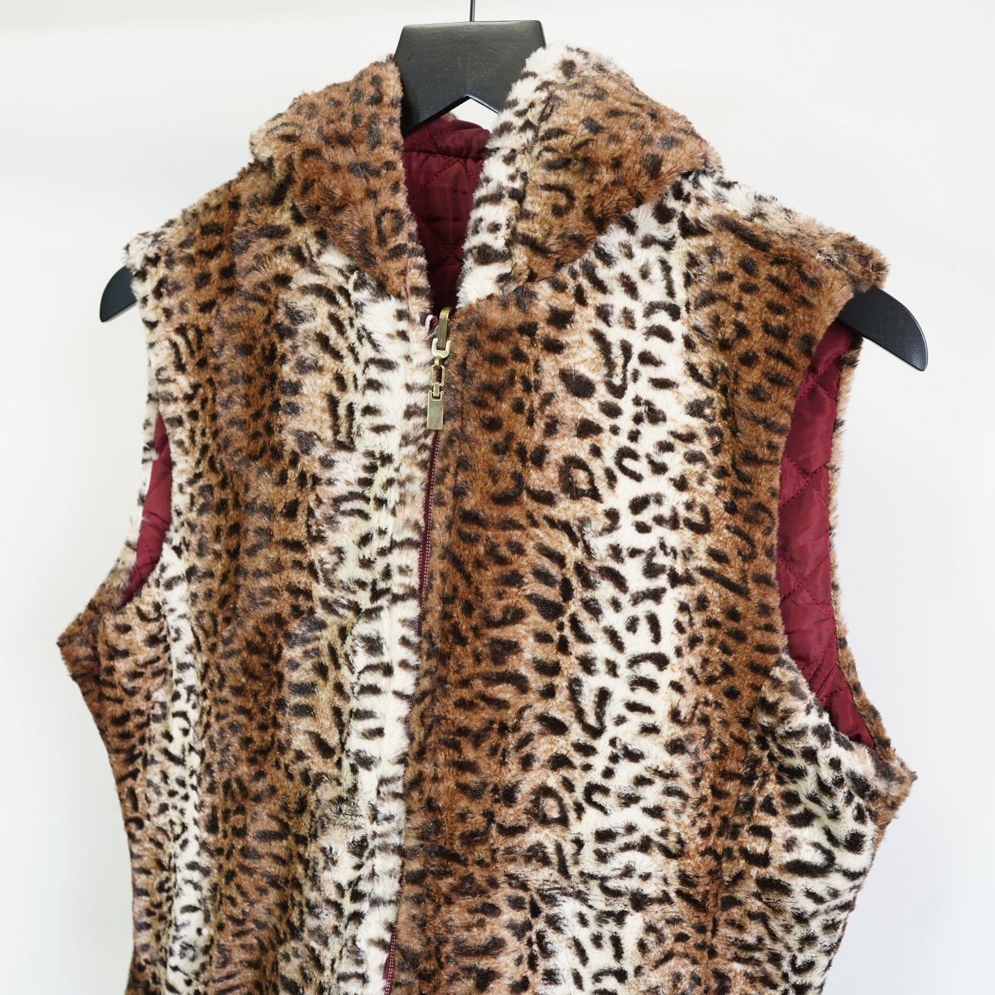 (Women's XL) Vintage Louise Paris Reversible Cheetah Print Vest Women's XL Glam Mob Wife