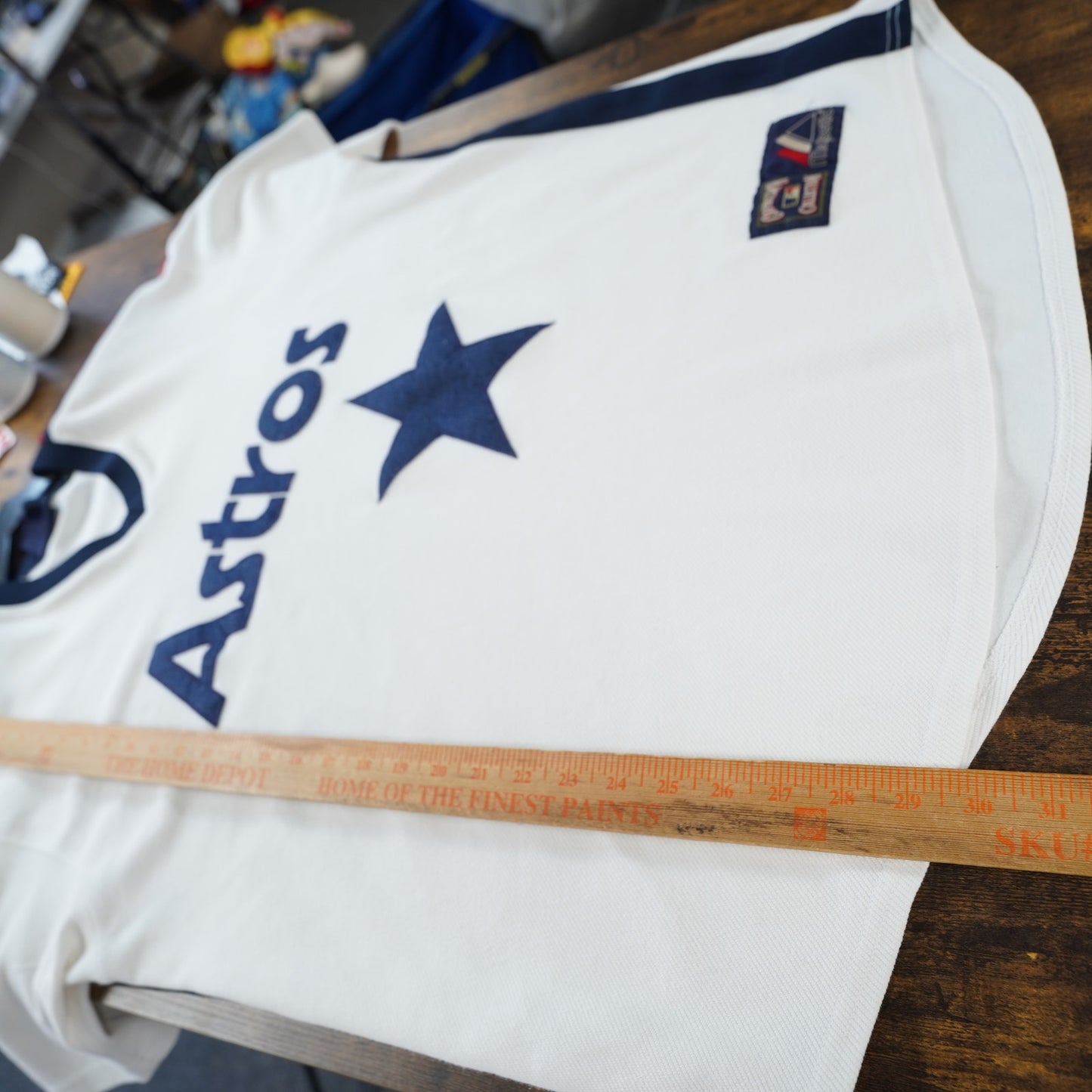 (XL) Vtg Houston Astros Majestic Stitched Cooperstown Collection Jersey Mens XL White