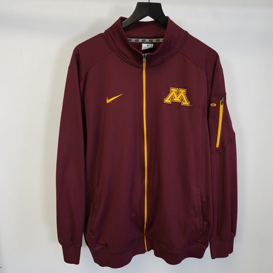 (XL) Nike Minnesota Golden Gophers Dri Fit Full Zip Track Jacket Men's XL Red