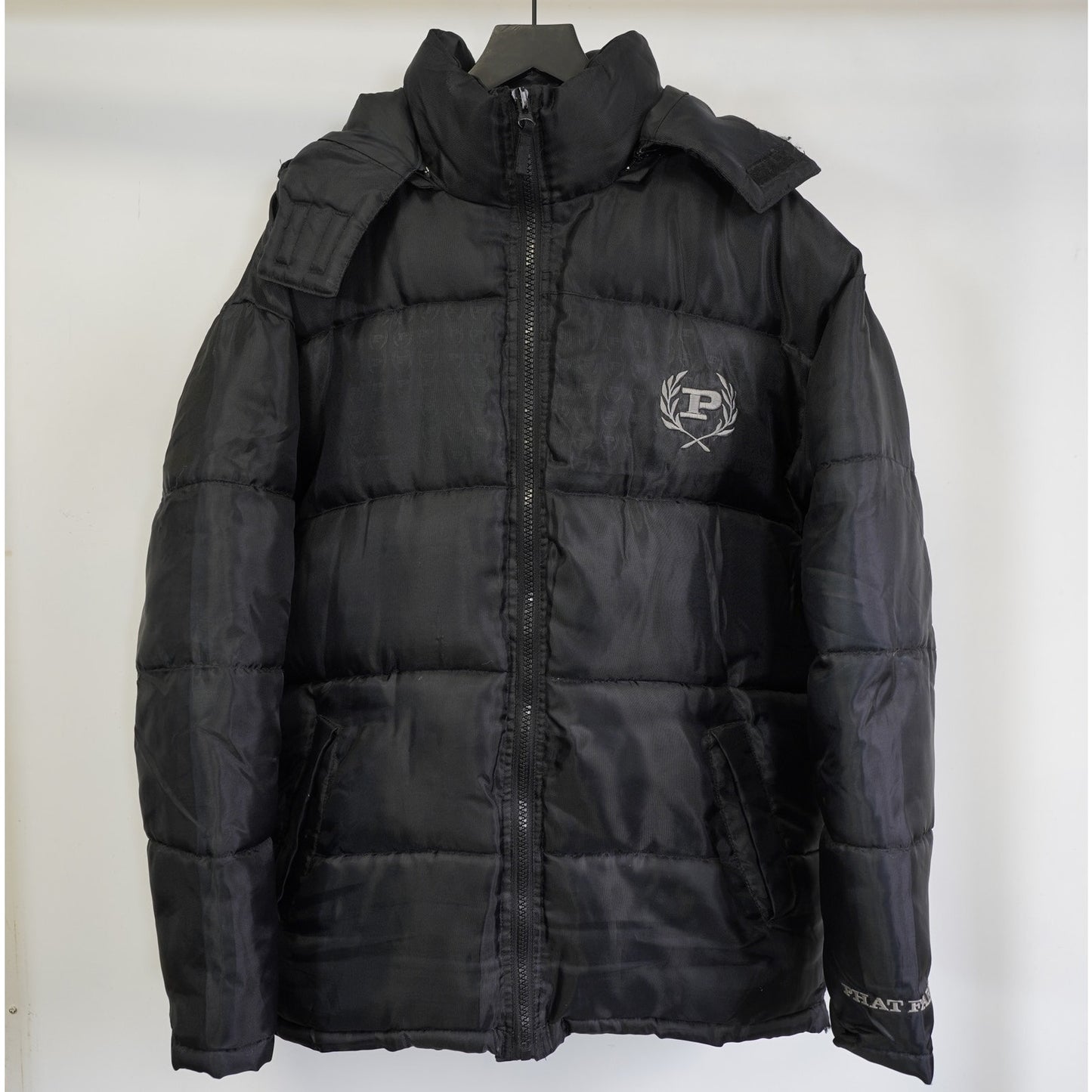 (M) Phat Farm Classics Puffer Jacket Heavy Winter Parka Coat Hip Hop Y2K