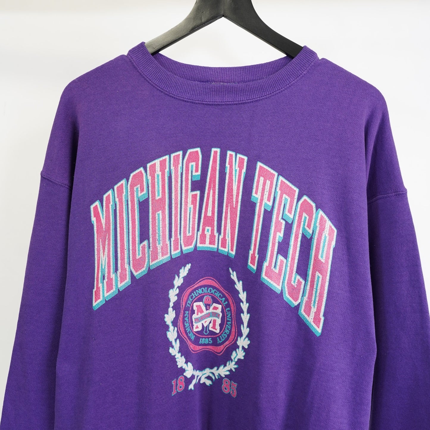 (L) Vintage Michigan Tech Purple 90s Crewneck Sweatshirt Men's L Jansport