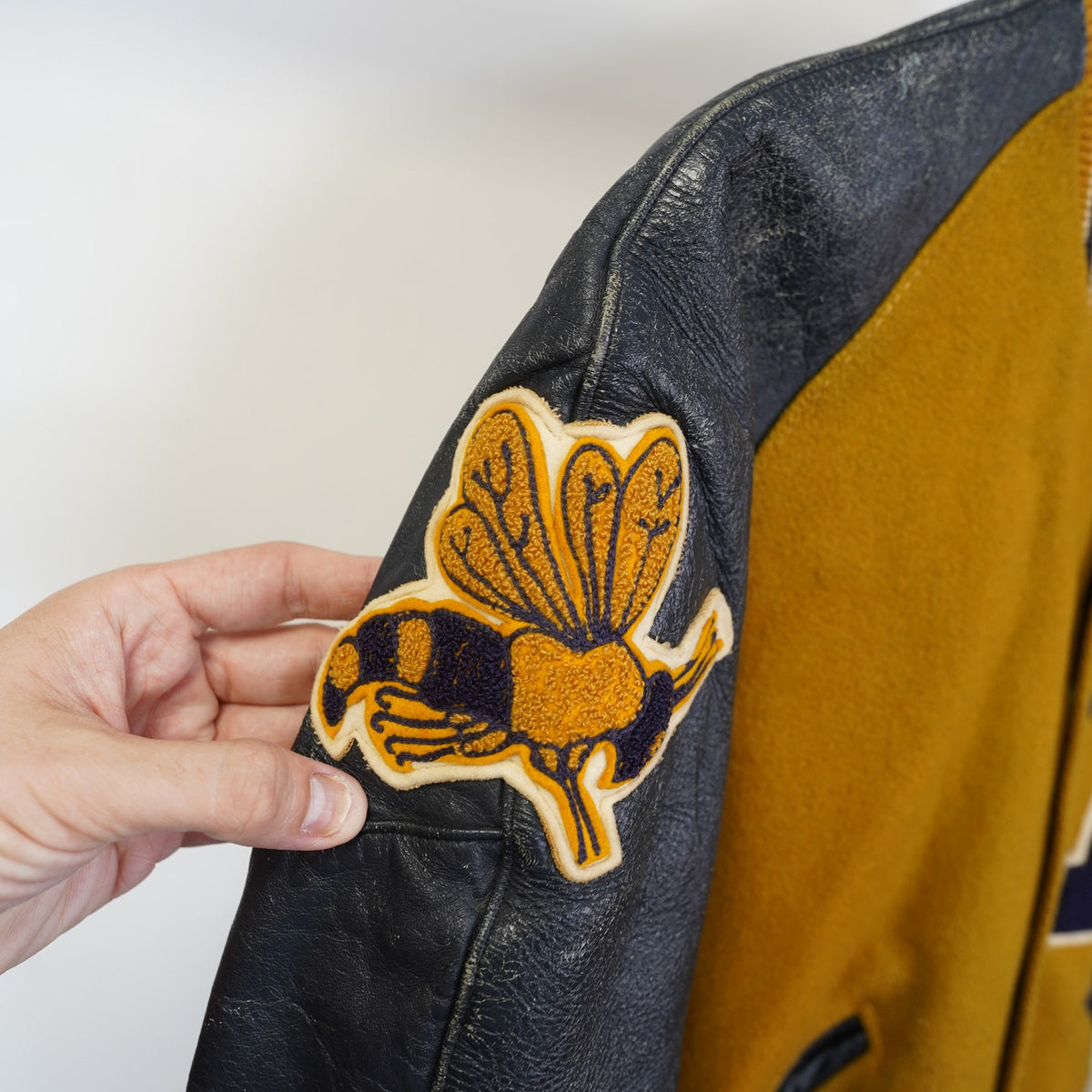 (S) True Vintage 60s Reeder & McGaughey Letterman Varsity Jacket Men's S 38 Yellow