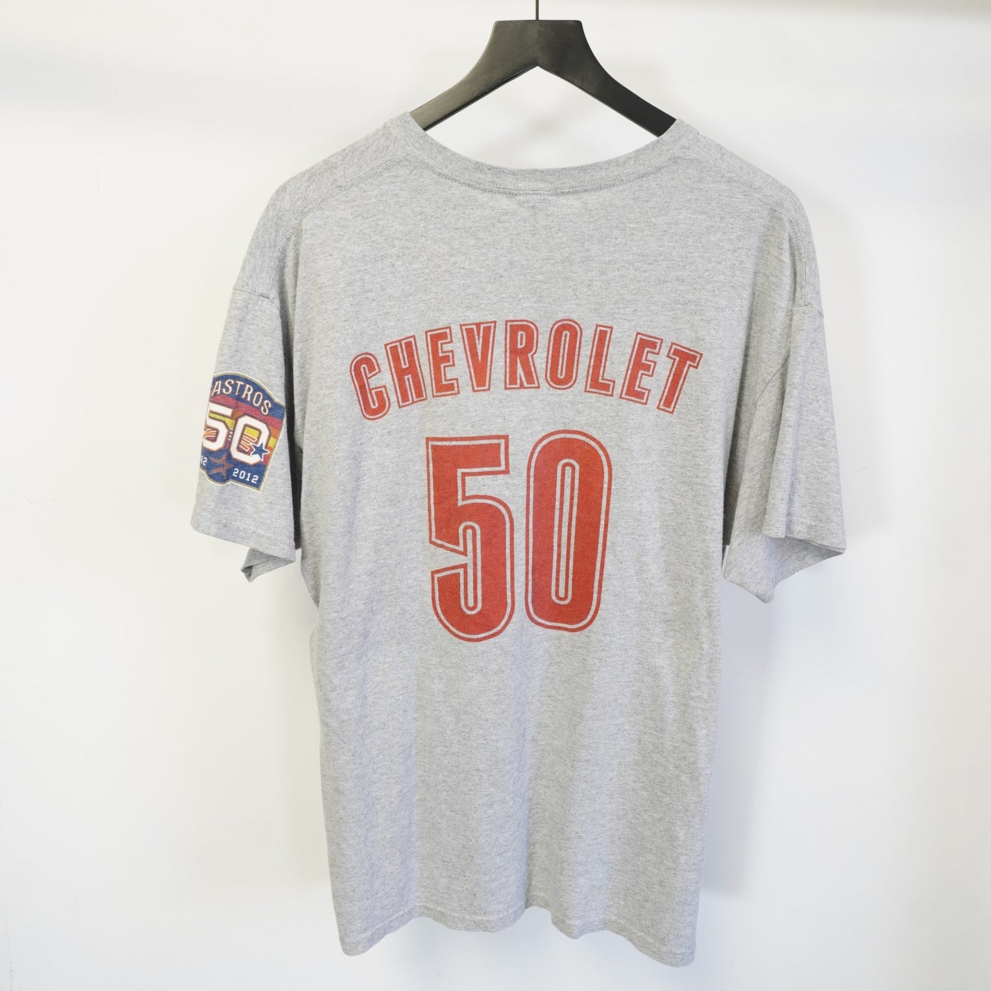 (XL) Houston Astros Y2K Chevy Promo T-Shirt Men's XL Gray 2000s Baseball MLB Retro
