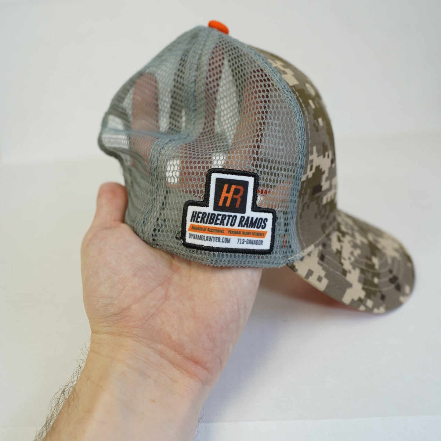 Houston Dynamo FC Snapback Trucker Hat Tan Atmosphere Digital Camouflage Curved