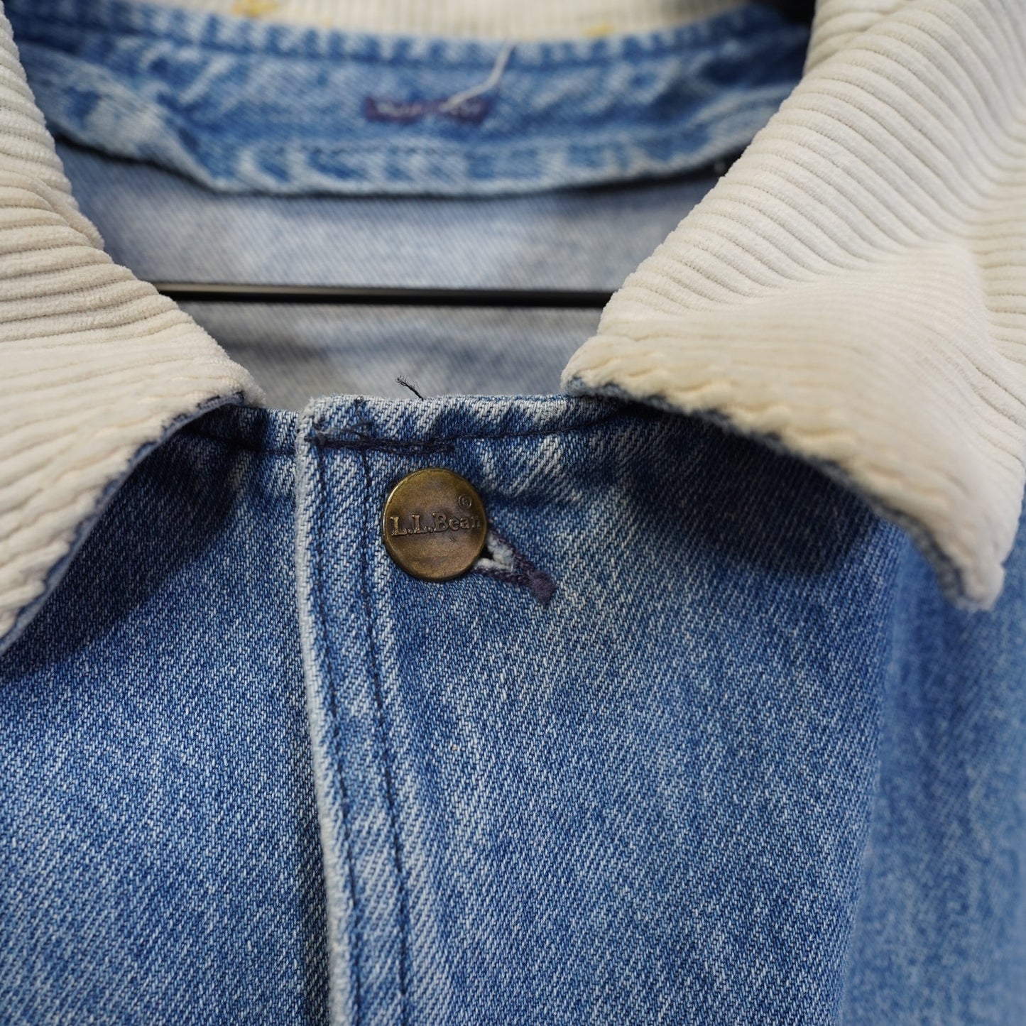 (XL/2XL) Vintage L.L. Bean Freeport Maine Denim Barn Chore Coat Men's 80s Blue