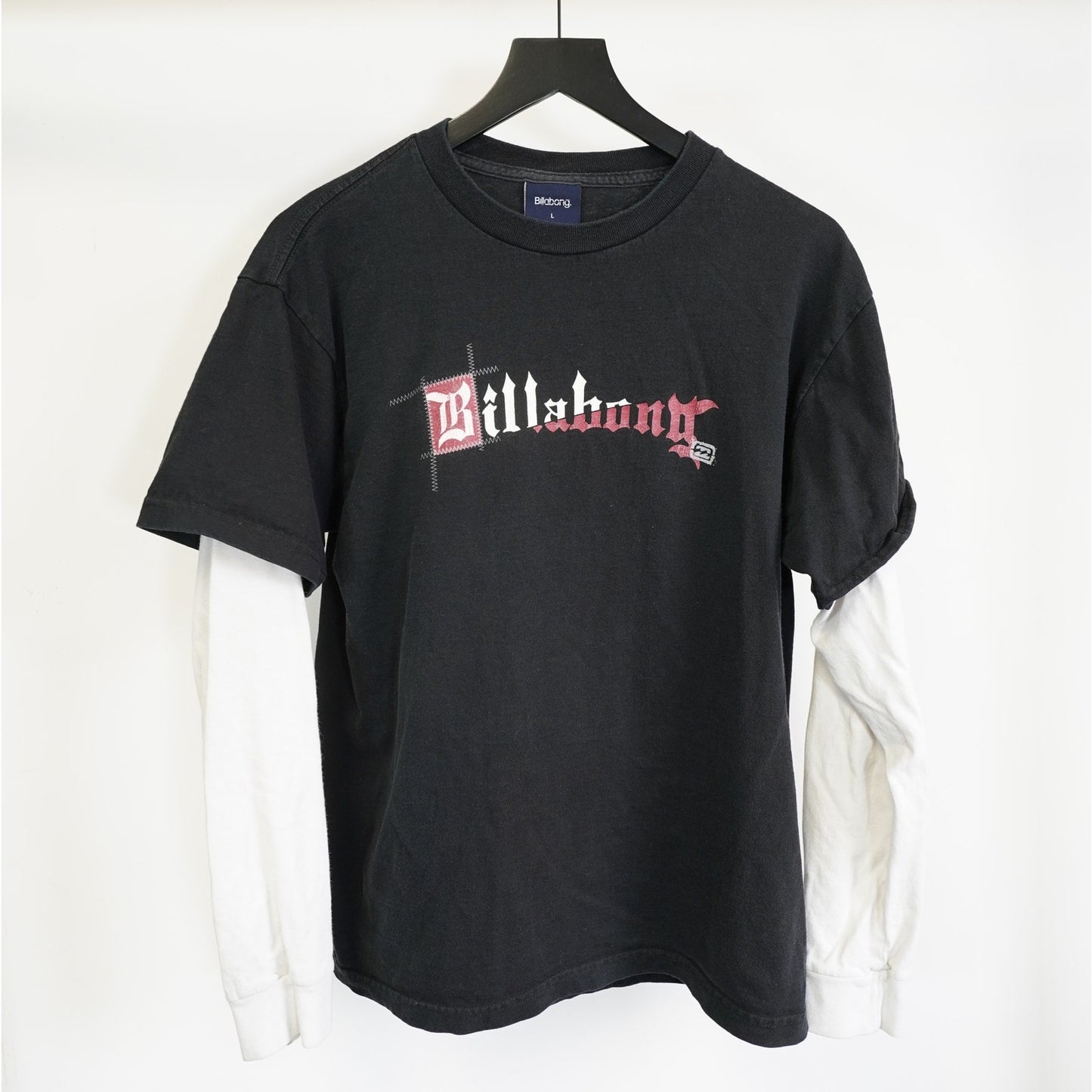 (L) Vintage Billabong Y2K Surf Skate Longsleeve T-Shirt Men's L 2000s Retro Black