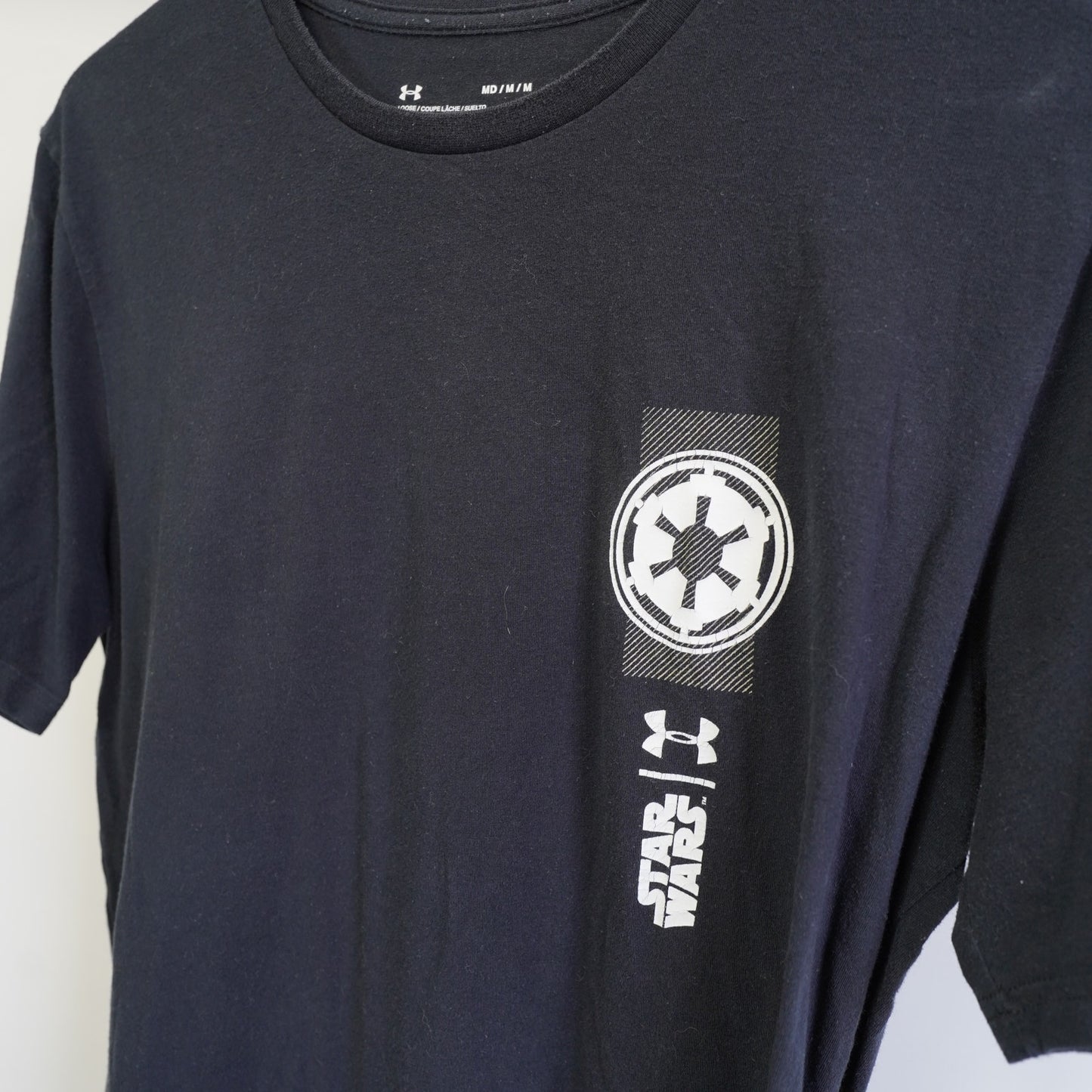 (M) Star Wars Tie Fighter Under Armour T-Shirt Men's M Black Heatgear