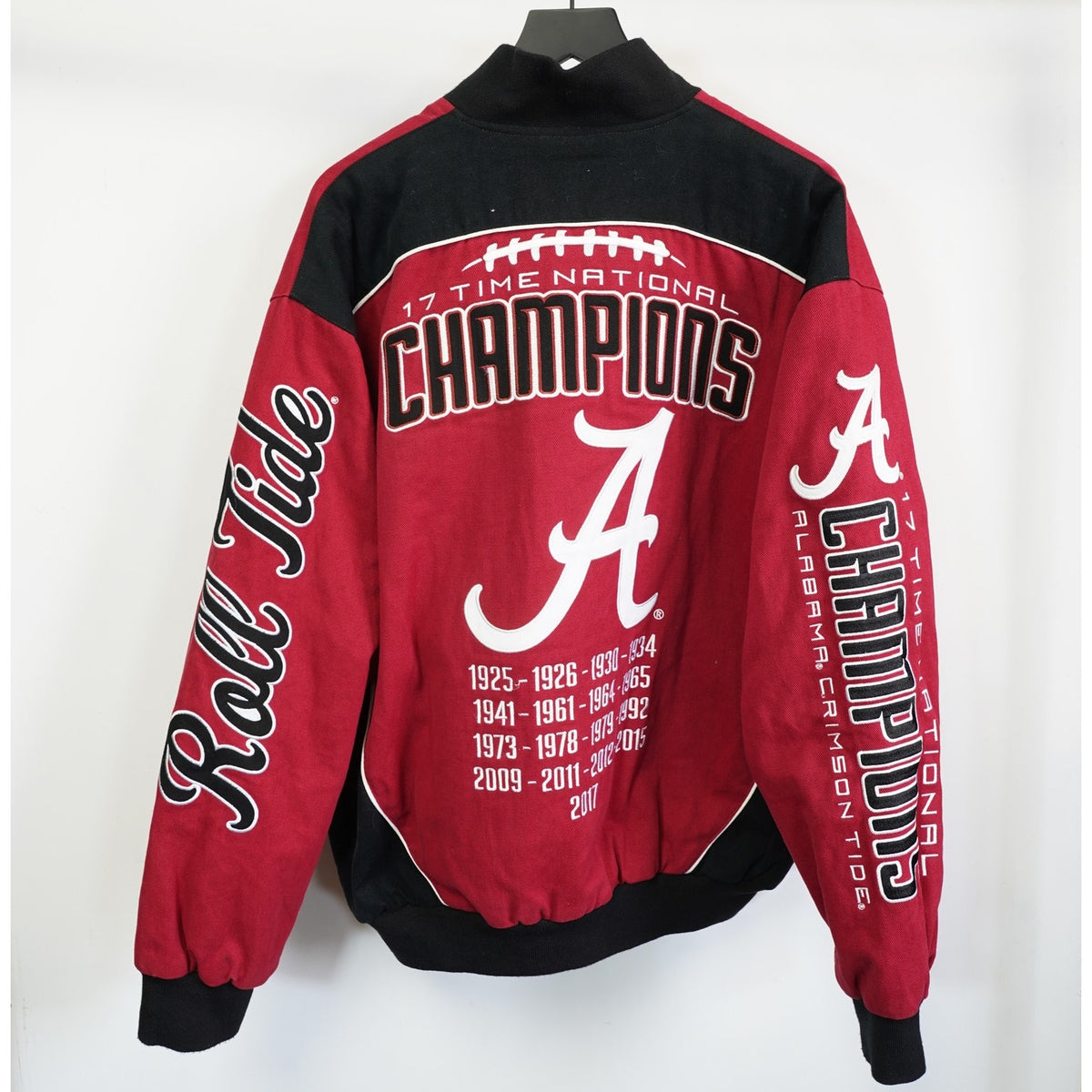 (XL) Vtg Alabama Crimson Tide Championship Nascar Racing Jacket Men's XL Red Varsity
