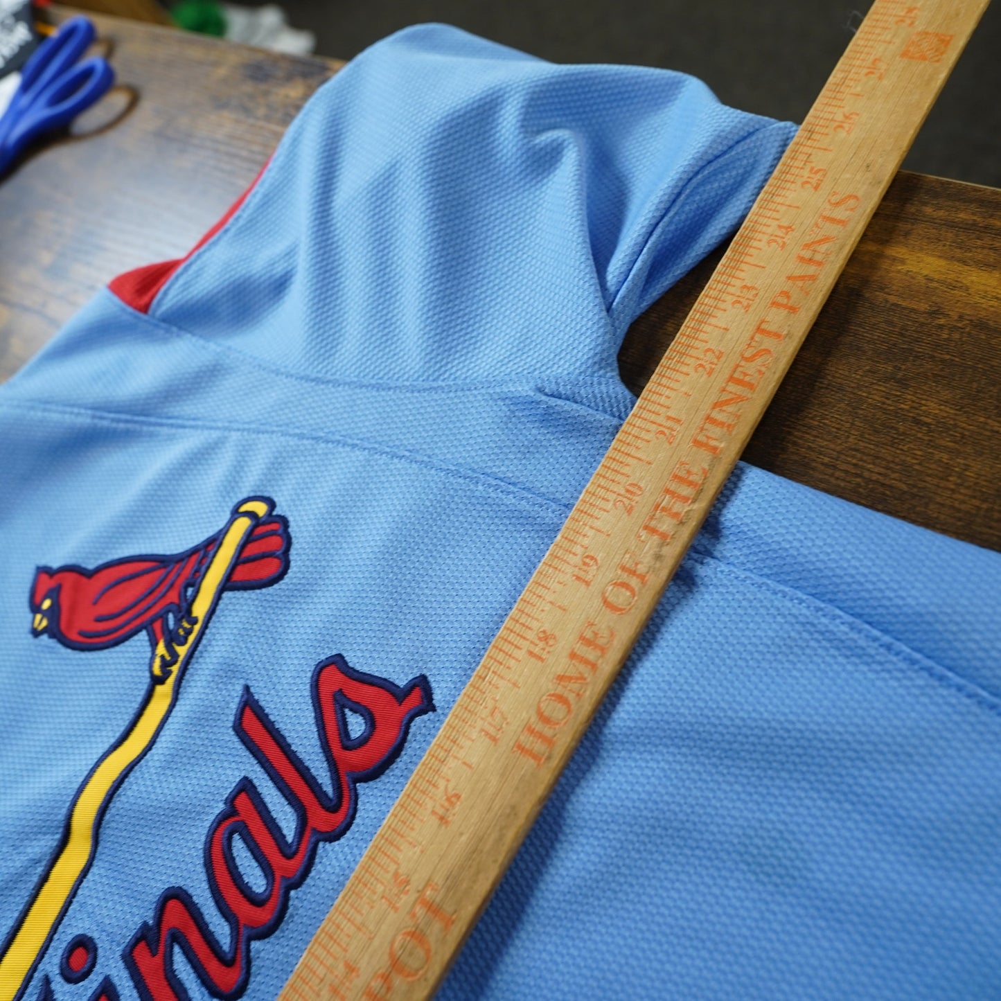 (M) St. Louis Cardinals Majestic Stitched Cooperstown Baseball Jersey Men's M Blue