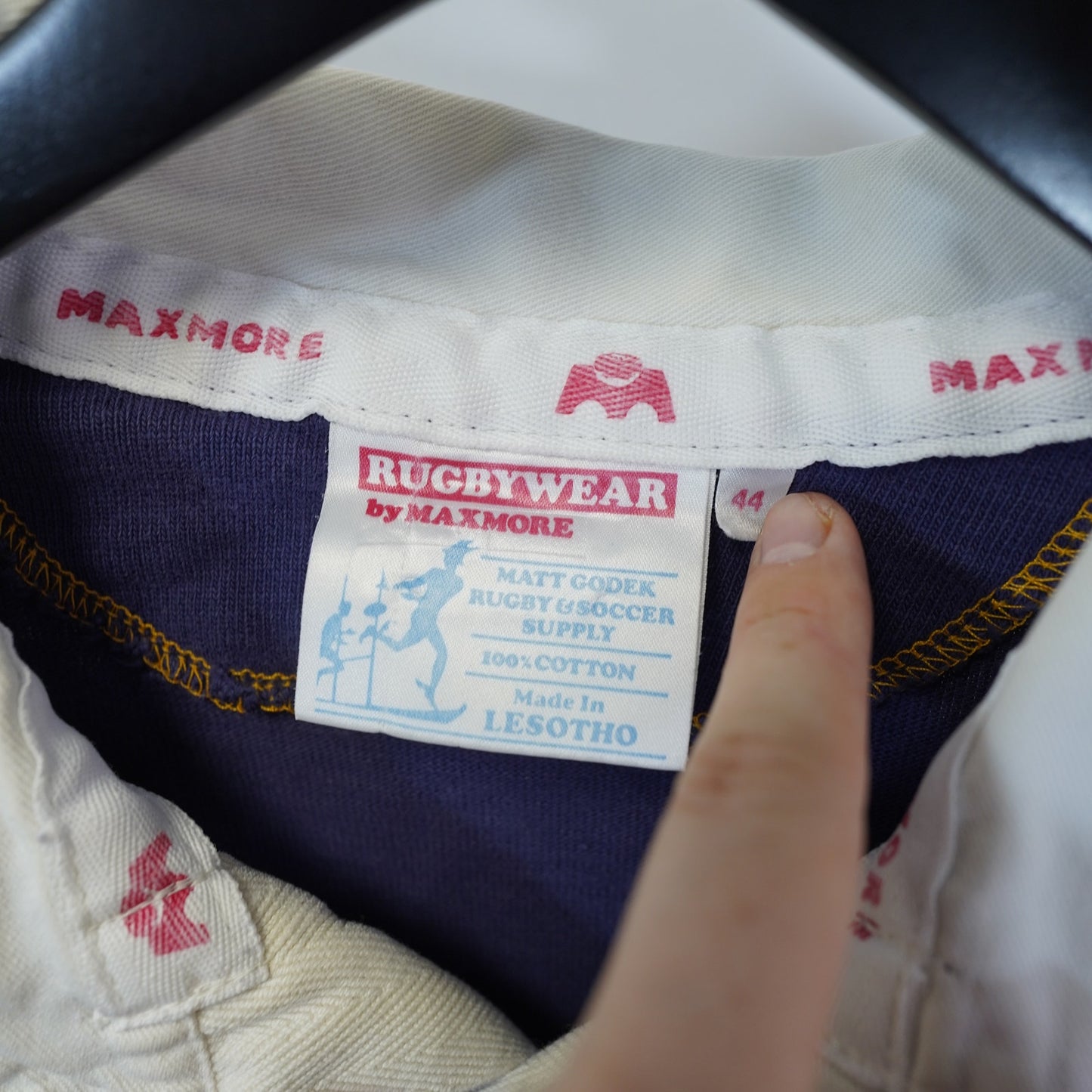 (L) Vintage U.S. Navy Striped Rugby Polo Men's L Sz 44 Yellow Blue Longsleeve Retro