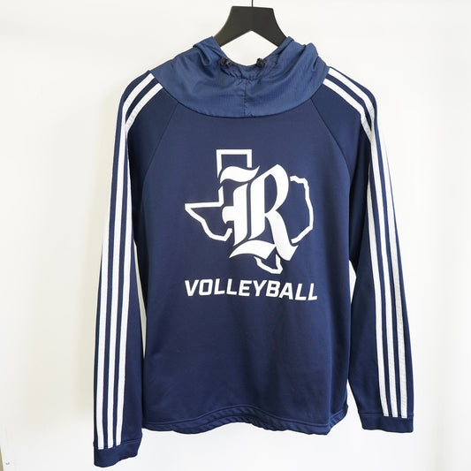 (L) Rice University Owls Adidas Volleyball Hoodie Men's L Navy Blue White Cold Ready