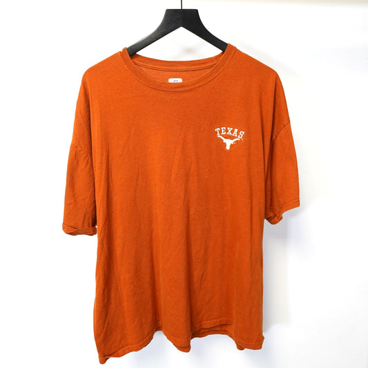 (XXL) Vintage Texas Longhorns Embroidered T-Shirt Men's XXL Russell Athletic Orange