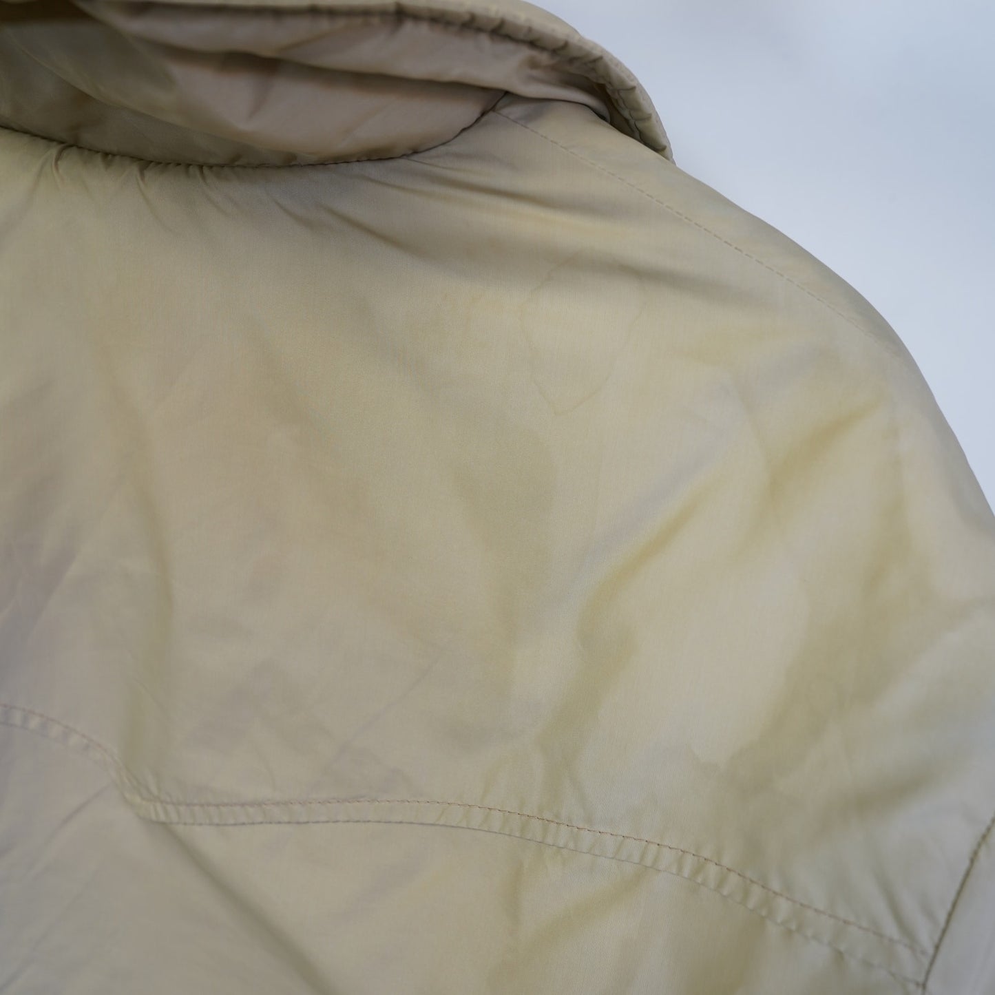 (L) Vintage Lee Storm Rider Western Down Puffer Jacket Men's L Tan Cowboy 80s Ranch