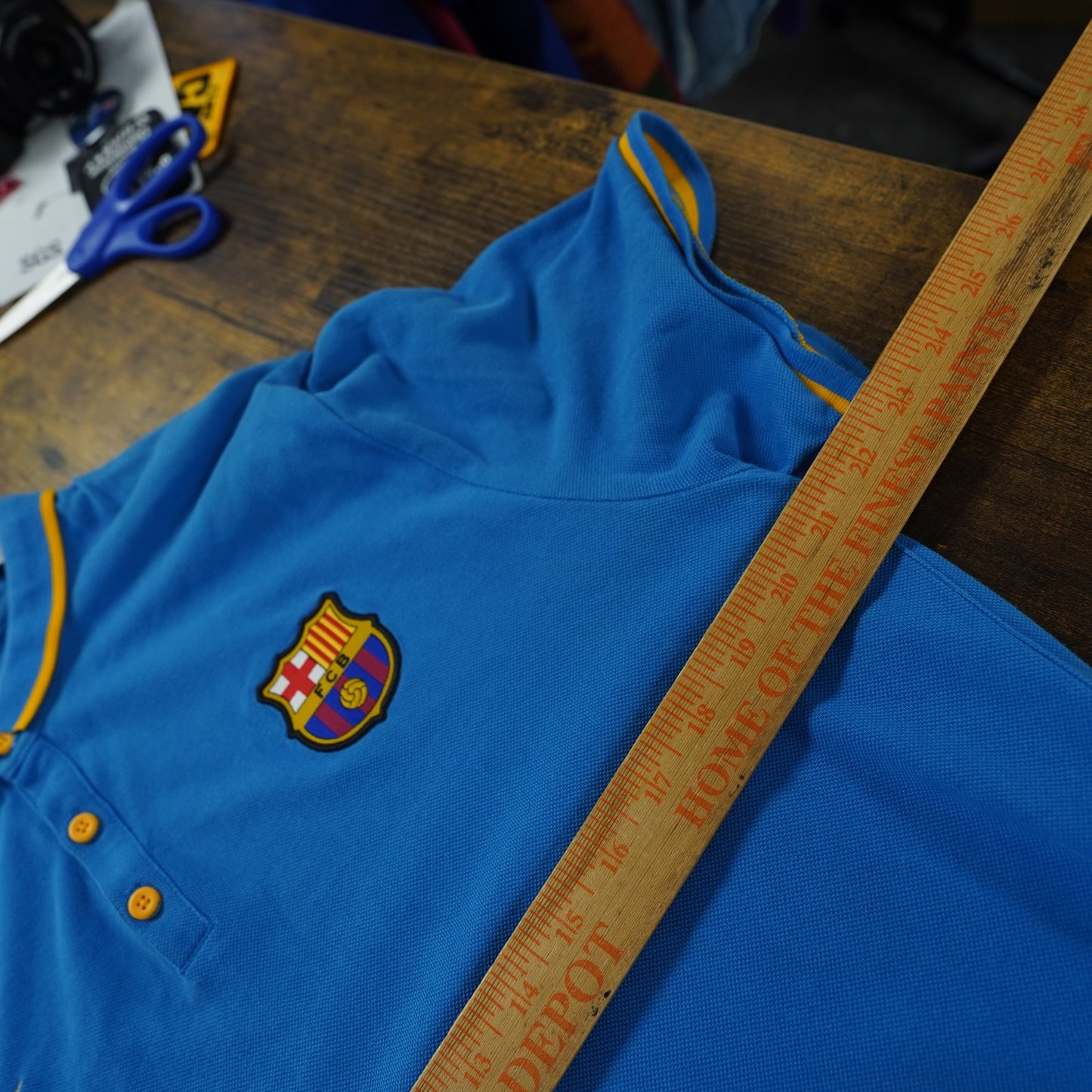 (XL) Nike FC Barcelona Blue Polo Shirt Men's XL Soccer Football La Liga FCB