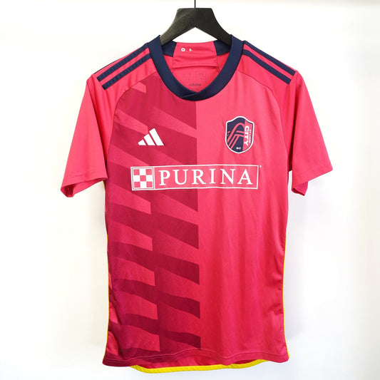 (S) Adidas St. Louis City SC 23/24 Home Soccer Jersey Men's S Power Pink MLS Futbol