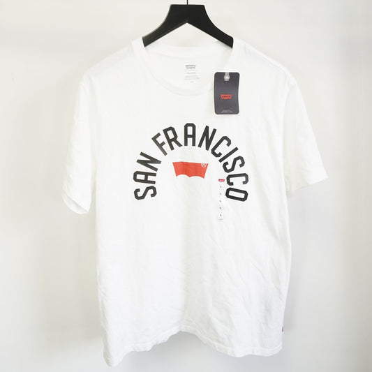 (L) Levi's Strauss Clothing Red Tab T-Shirt Men's L White New w/Tags Casual