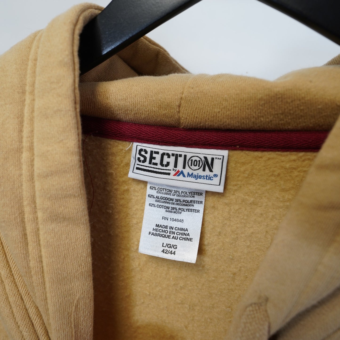 (L) Florida State Seminoles Majestic Gold Hoodie Men's L FSU Section 101 Sewn Jacket