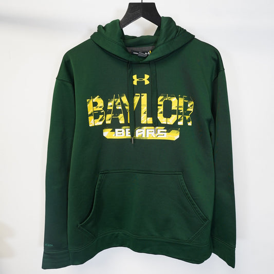 (M) University of Baylor Bears Under Armour Hoodie Men's M Green