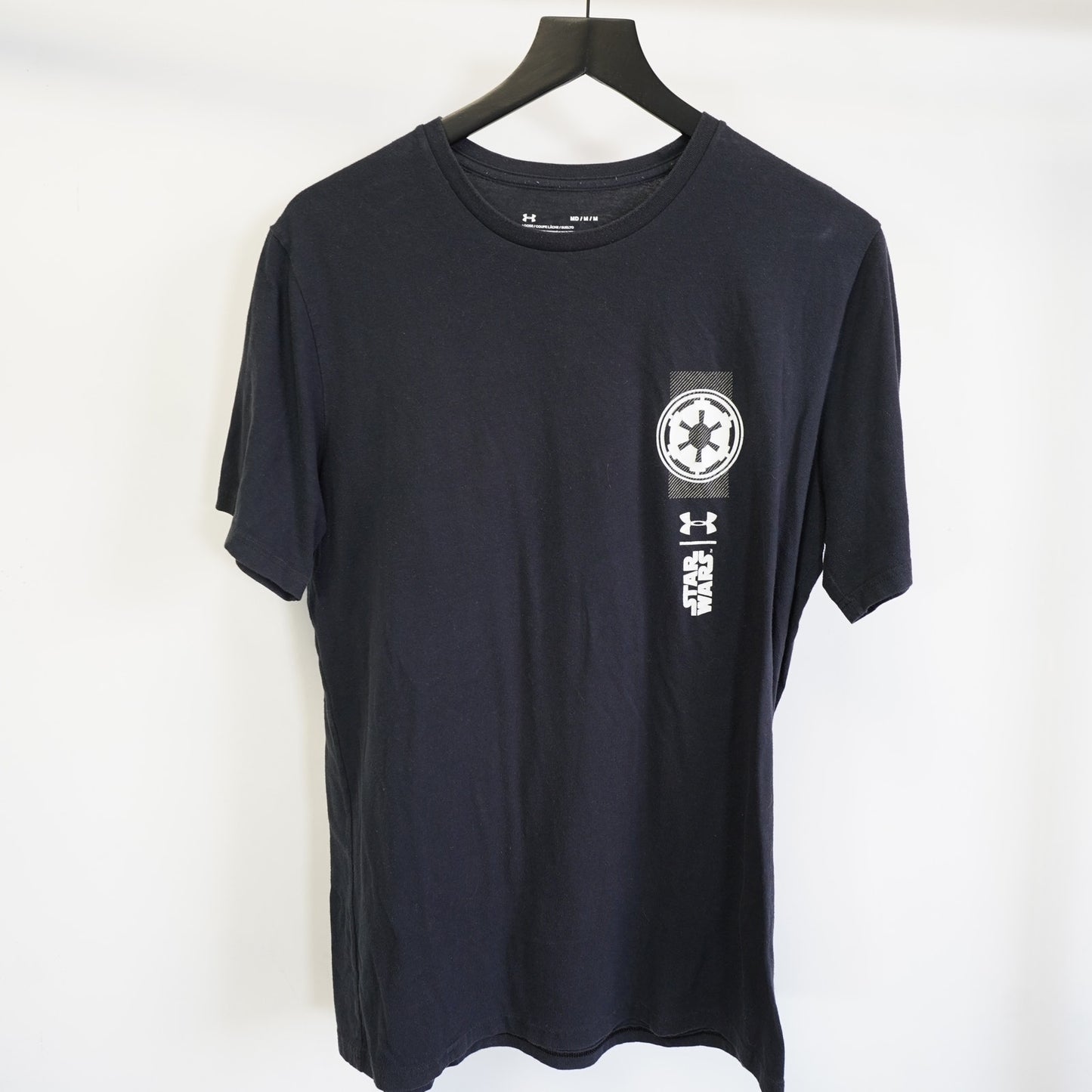 (M) Star Wars Tie Fighter Under Armour T-Shirt Men's M Black Heatgear