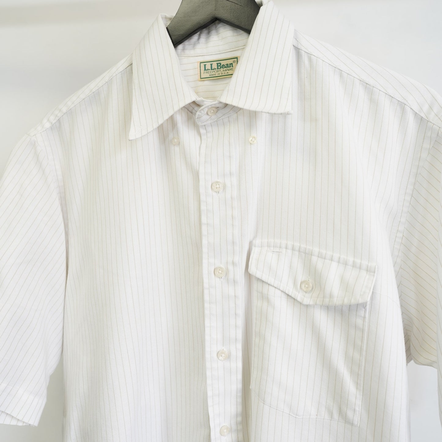 (XXL) True Vintage L.L. Bean Button Down Shirt Single Needle Men's XXL White USA Made