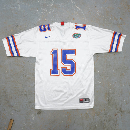 (S) Vintage University of Florida Gators Tim Tebow #15 Team Nike Jersey Mens S White