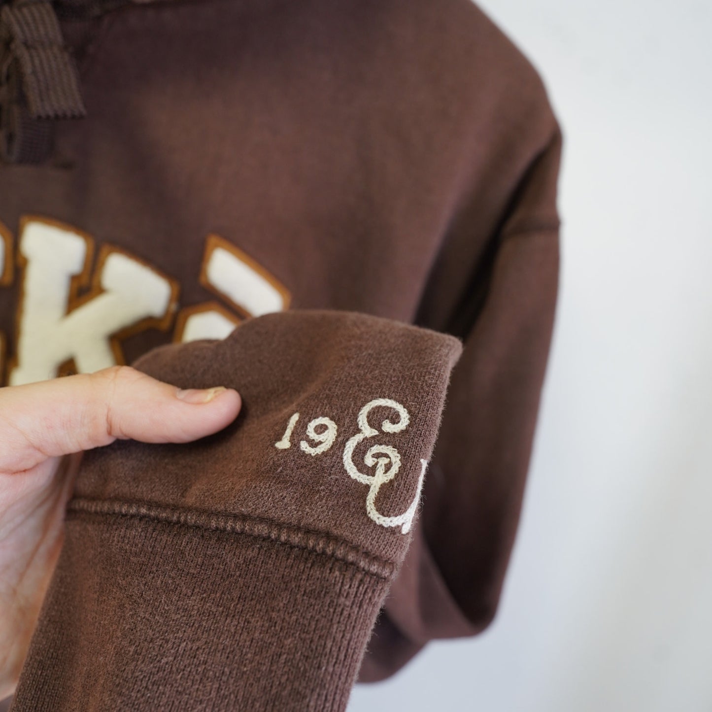 (L) Vintage Ecko Unlimited Sewn Y2K Hoodie Men's L Brown 2000s Hip Hop Embroidered