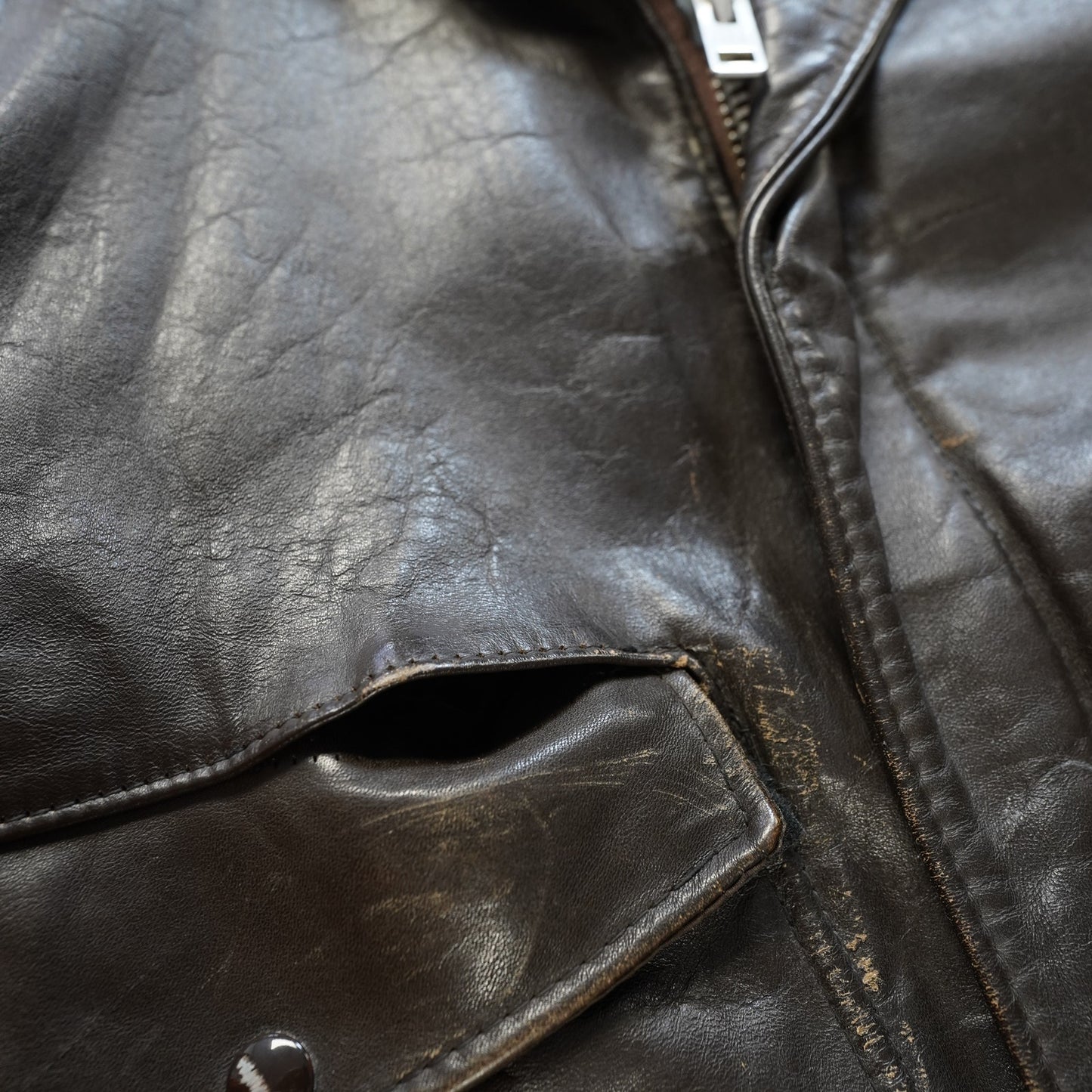 (M) Sz. 38 True Vintage Schott Leather A2 Flight Bomber Jacket Men's Size 38 M NYC Brown