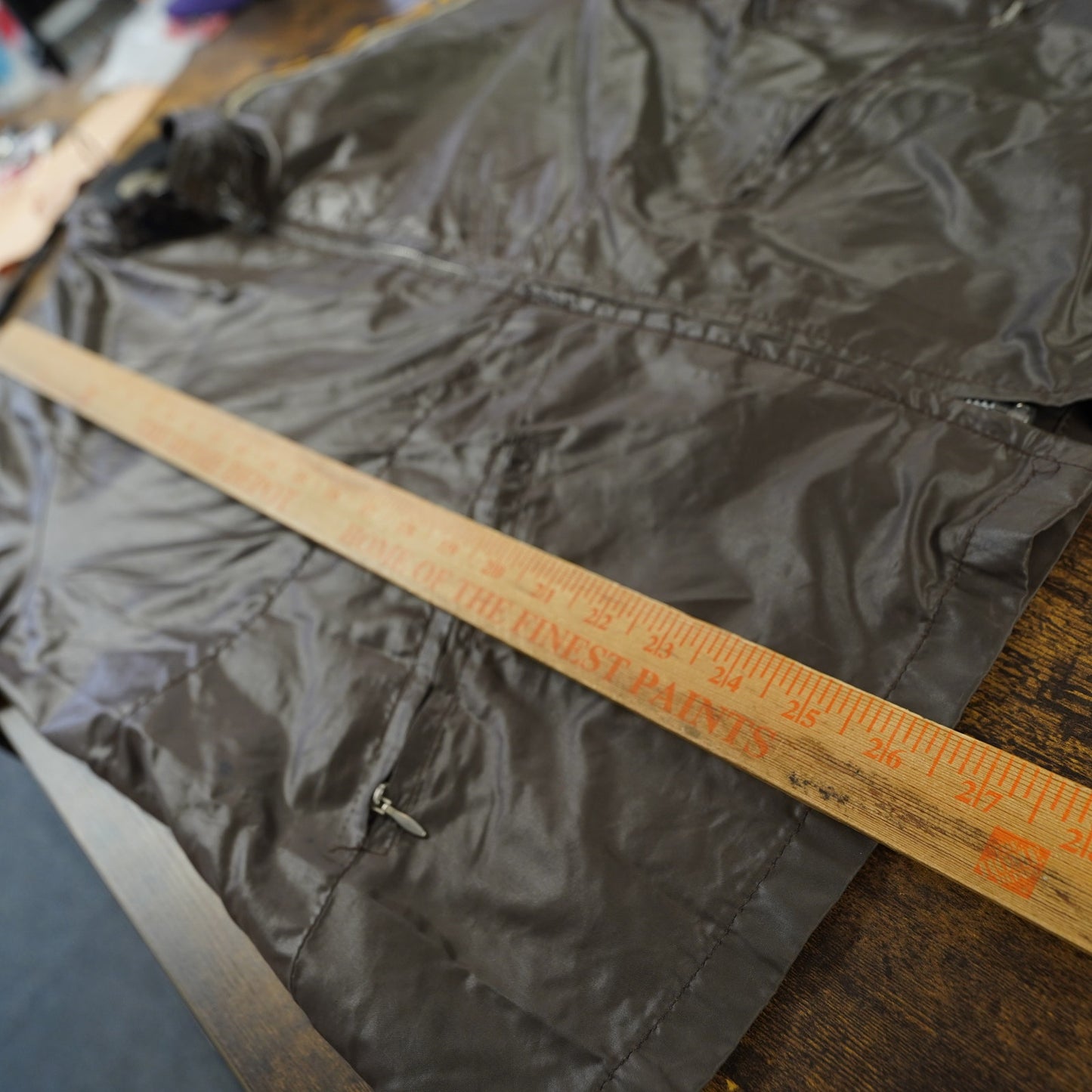 (XL) True Vintage Hondaline Honda Racing Brown Nylon Windbreaker Jacket Men's XL Moto