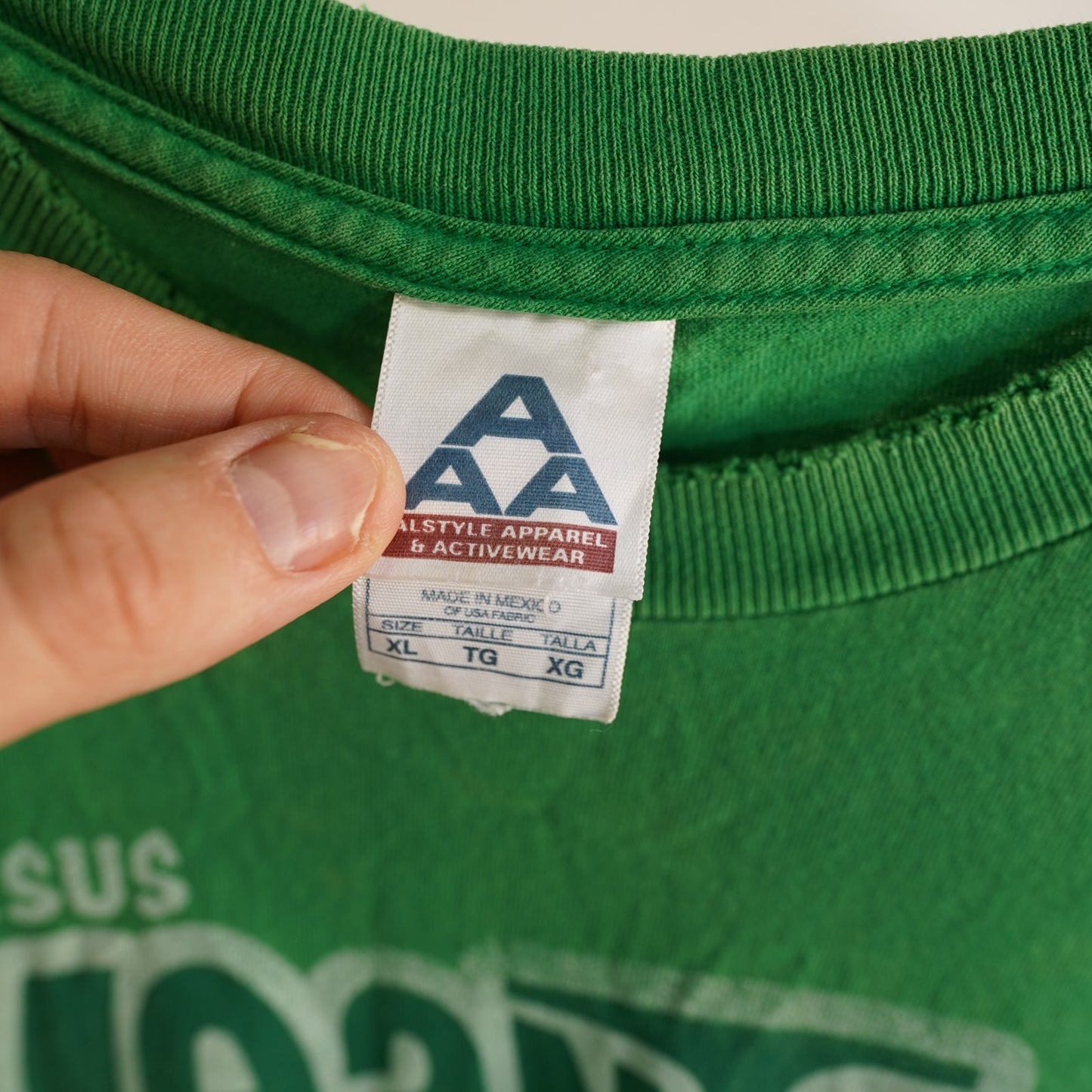 (XL) Vintage Jesus Meant to Die For You T-Shirt Men's XL Religious Tee Green