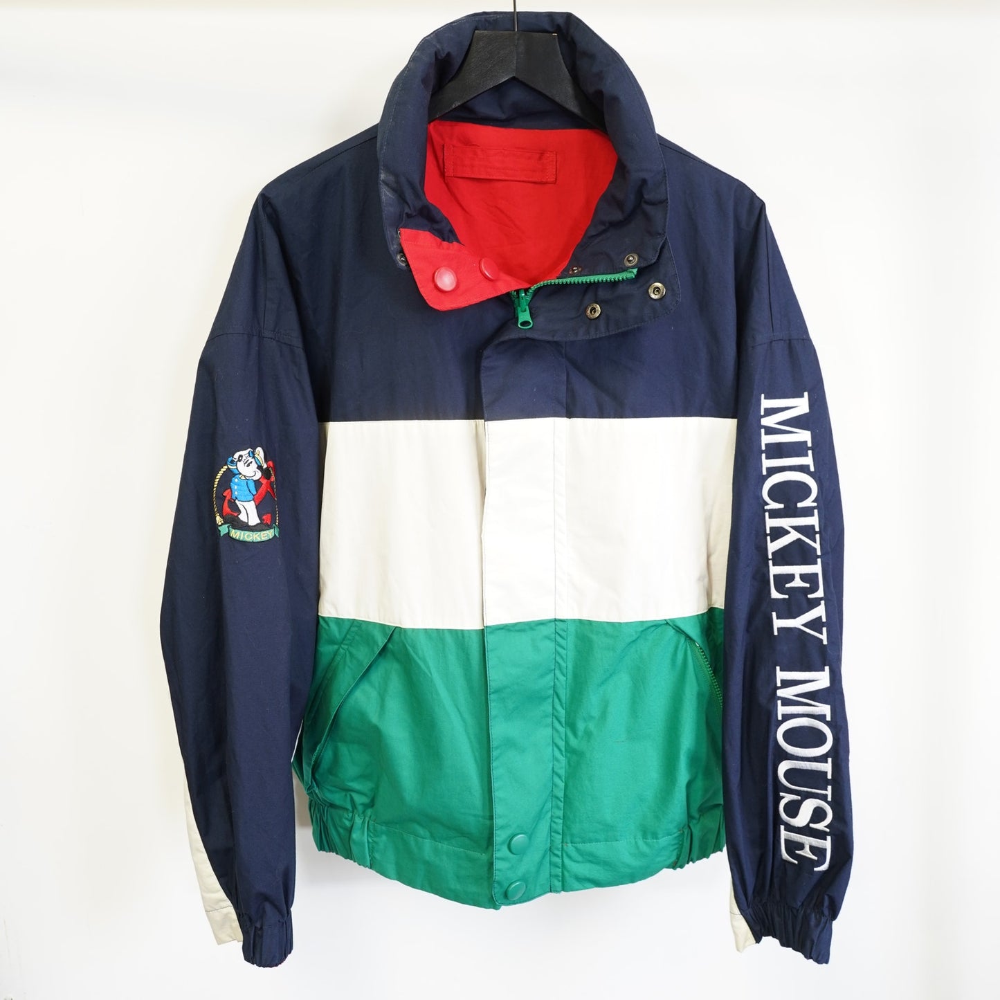 (L) Vintage Mickey Mouse 90s Reversible Colorblock Windbreaker Men's L Disney 90s