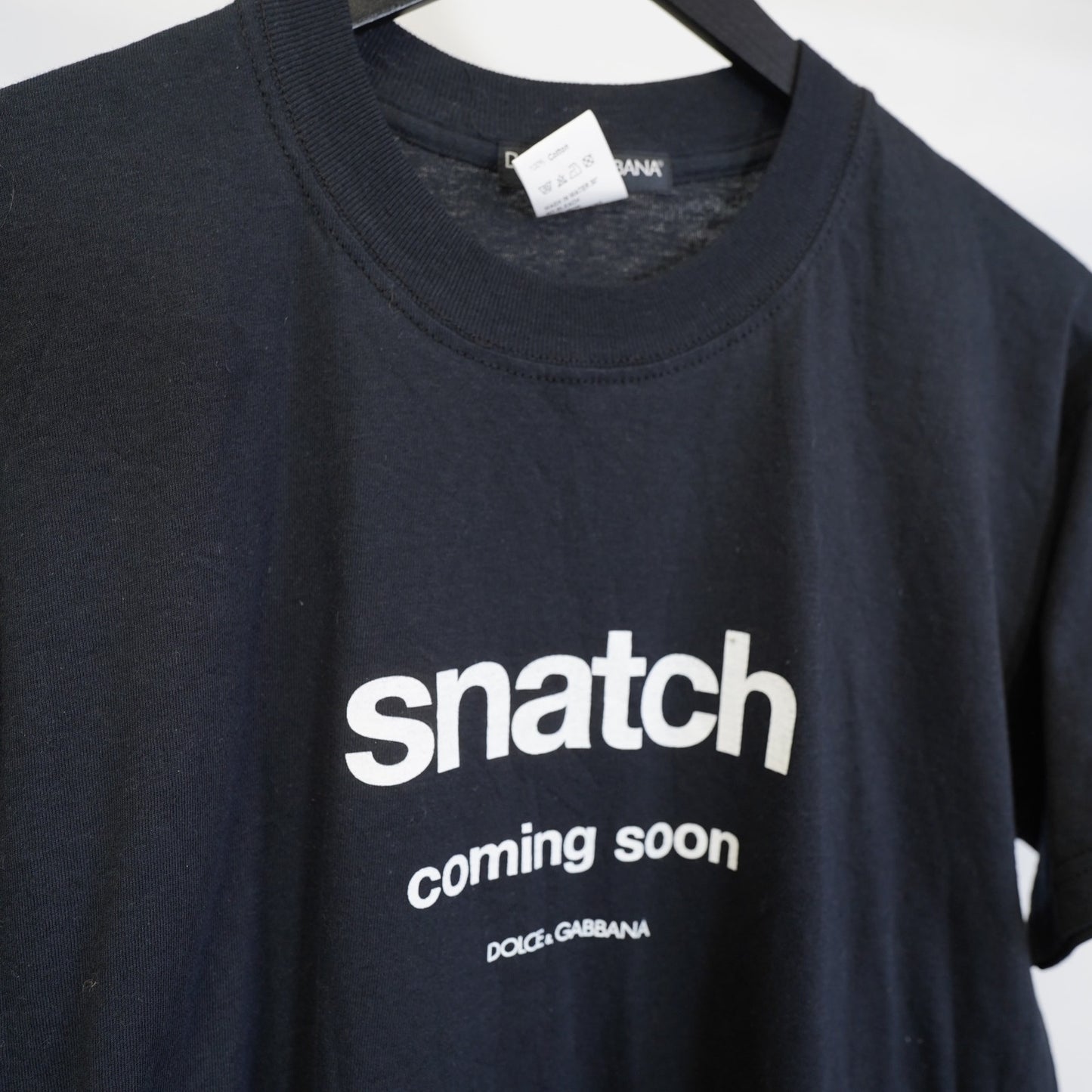 (M) Vintage 2000s Dolce & Gabbana Snatch Movie Promo T-Shirt Men's M Black Y2K