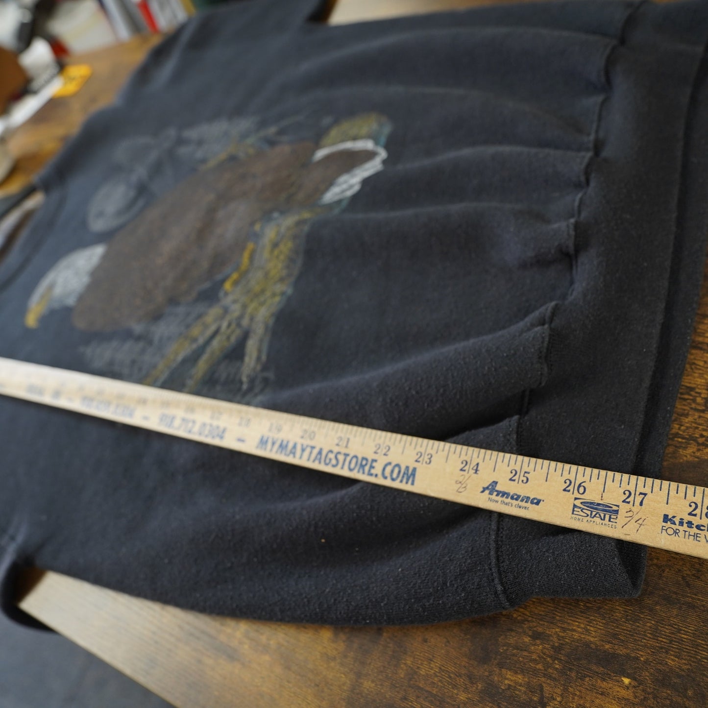 (L) Vintage 80s Eagle Nature Crewneck Sweatshirt Men's L Black Gorpcore Hiker Animal
