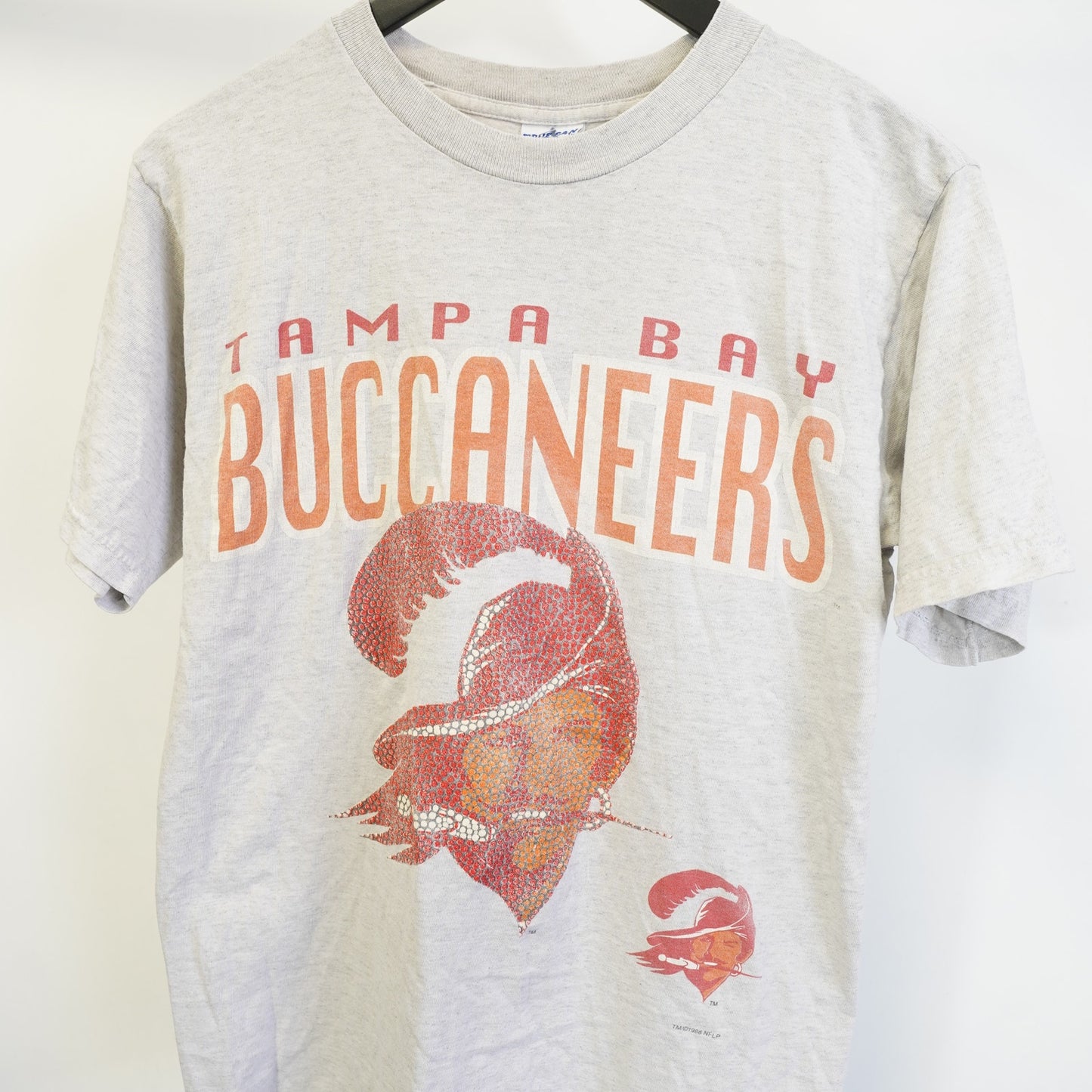 (M) Vintage Tampa Bay Buccaneers 90s True Fan T-Shirt Men's M Heather Gray NFL Retro