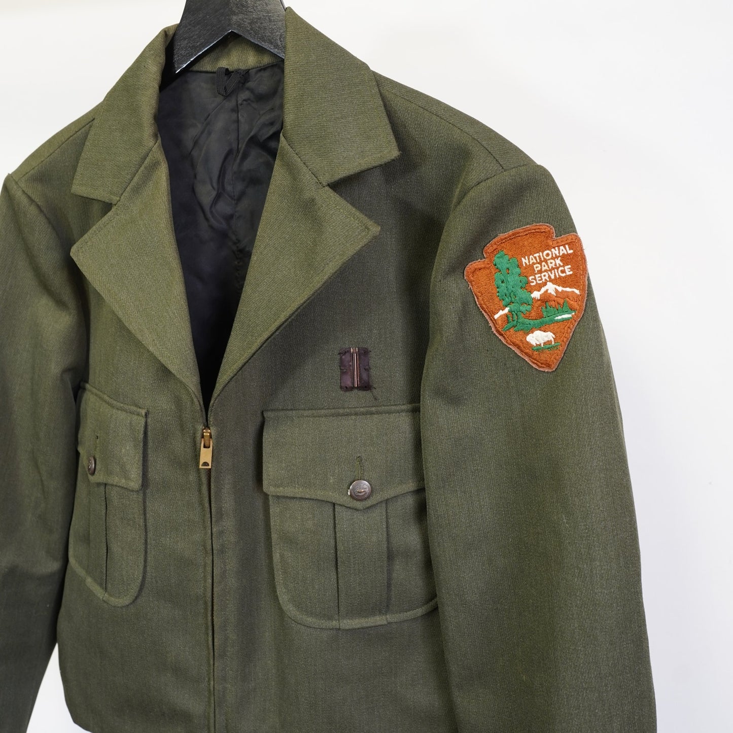 (S) Vintage 1950s NPS National Park Service Ranger Ike Jacket Uniform Gaberdine 38 S