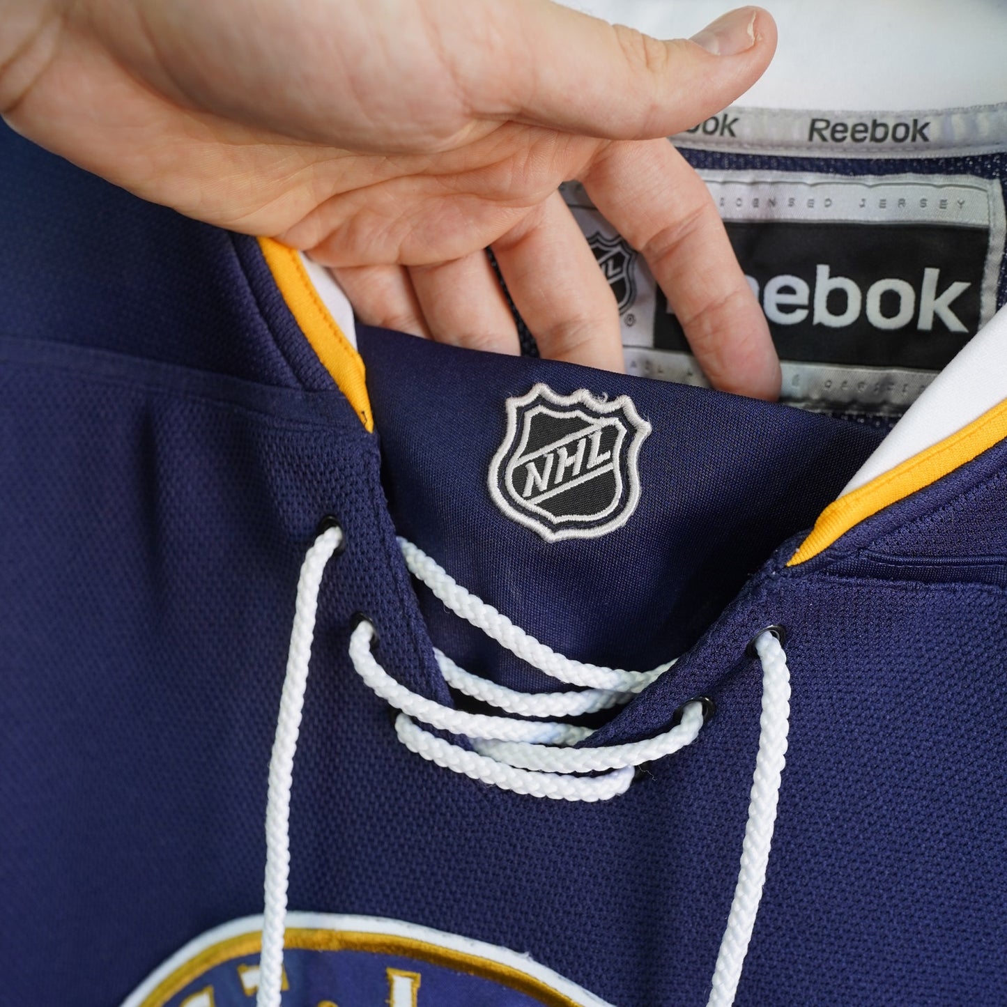 (XL) Vintage St. Louis Blues Reebok Sewn Hockey Jersey Men's XL Blue Nhl Embroidered