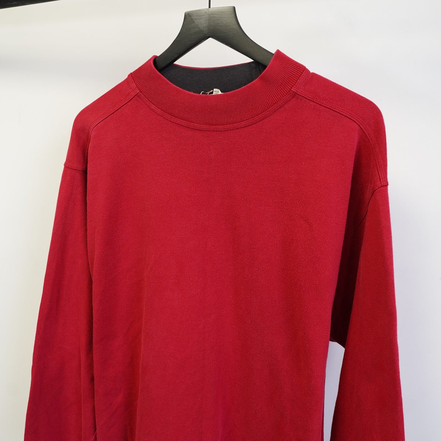 (L) Vintage 90s Banana Republic Safari & Travel Mock Neck Sweatshirt Men's L Red